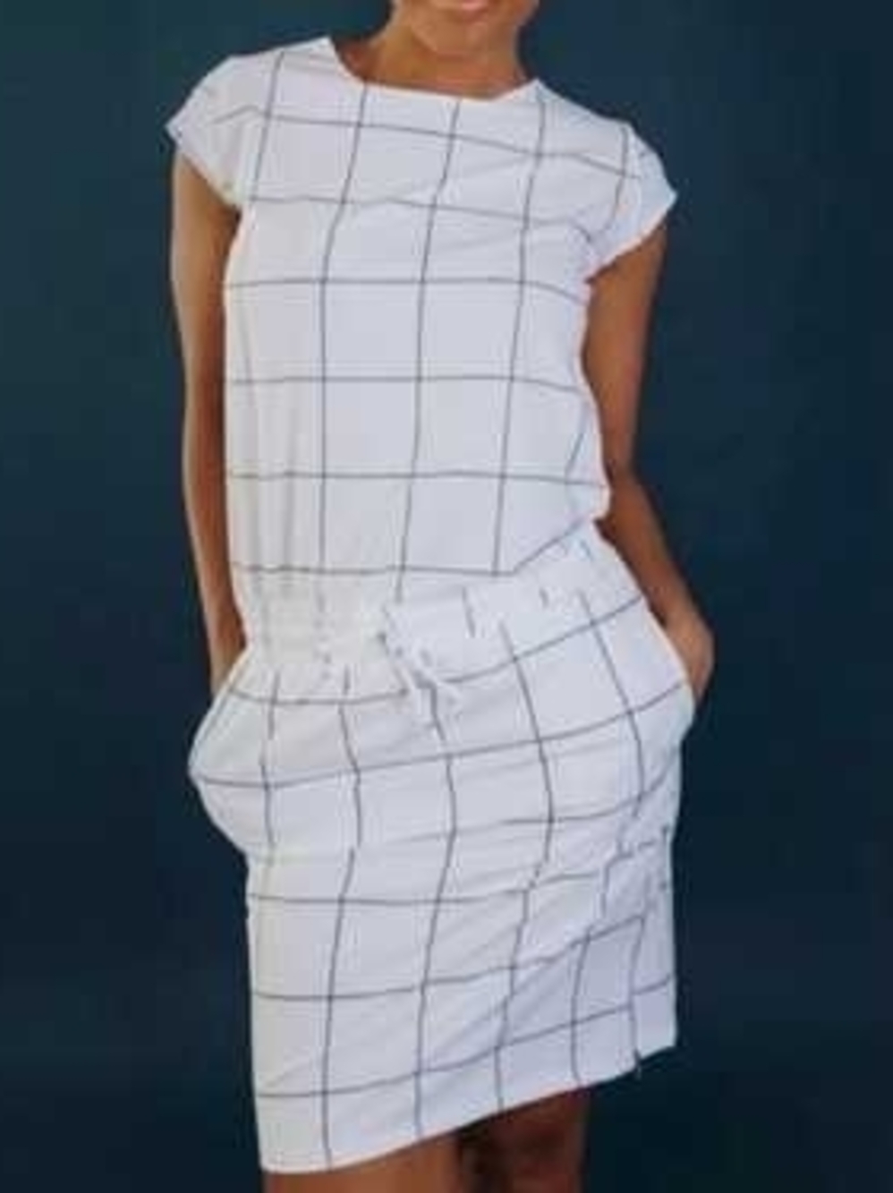 Albion Fit “Going Places” Windowpane Dress.